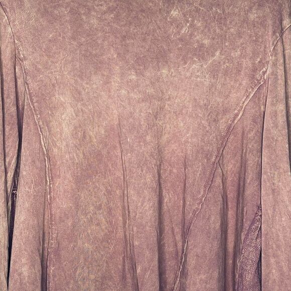 Altar’d State Women’s large pink metallic washed raw him crewneck shirt - Picture 2 of 7